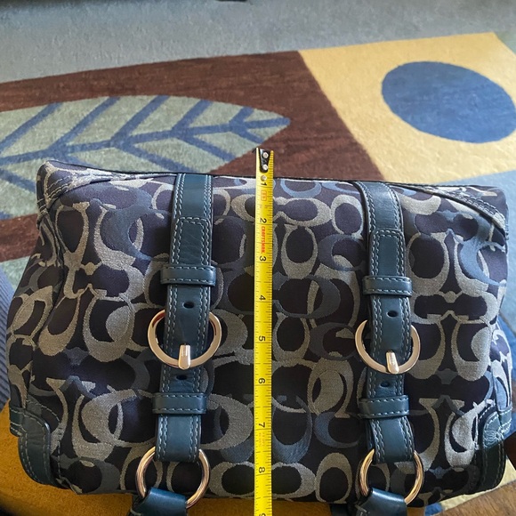 Coach Blue Denim Chelsea Optic Signature Jacquard Shoulder Bag & wallet - Picture 12 of 16